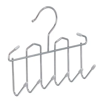 Imagen de Relaxdays Gürtelhalter Percha Cinturones 8 Ganchos, Colgador Múltiple Accesorios, Corbatero, Metal, 16 x 20 4,5 cm, Plateado, Hierro