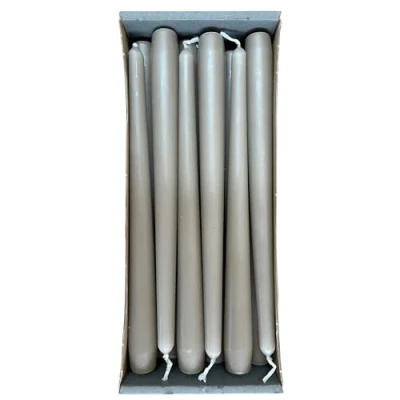 Imagen de Nordring 12 velas puntiagudas de 2,3 x 25 cm, gris cálido