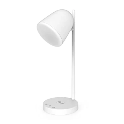 Imagen de Lámpara Muvit iO MIOLAMP003, Sobremesa, Carga inalámbrica 9.5W para teléfonos/tablets, 14.5W, Wi Fi, Blanco