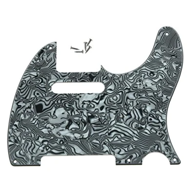 Imagen de KAISH American Vintage 5 agujeros Tele Golpeador TL guitarra Pick Guard Scratch Plate para Tele/Telecaster Negro Blanco Shell