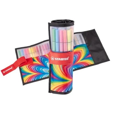 Imagen de Rotulador stabilo punta de fibra pen 68 arty estuche rollerset 25 unidades colores surtidos
