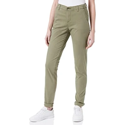 Imagen de ESPRIT Stretch Chino Pima Pantalones, Verde (Light Khaki 345), 32W / 32L para Mujer