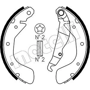 Imagen de Kit de zapatas METELLI 53 0308