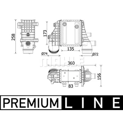 Imagen de MAHLE ORIGINAL CI 553 000P Intercooler