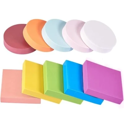 Imagen de NBEADS 10 Piezas 2 Formas Bloques de Sellos Goma Colores Surtidos para Álbumes Recortes, Tarjetas Postales, Invitación, Proyectos Bricolaje
