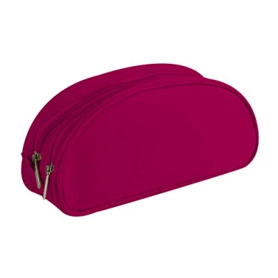 Imagen de Clairefontaine 8344 C estuche Oval 2 compartimentos en textil, 22 x 10 cm Frambuesa