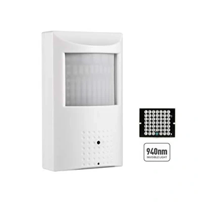 Imagen de Revotech Interior IPIR Mini PoE 3MP IP Cámara de Seguridad con Audio, Lente 3.7mm(80FOV), 940nm Invisible Visión Nocturna LED Infrarrojo, Vista remota P2P Detección Movimiento (IPIR P A FHW)