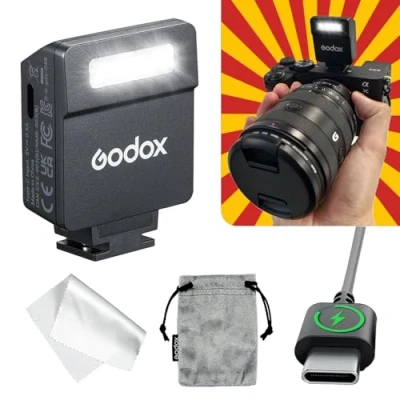 Imagen de Flash Godox iM22 Mini Speedlite de Cámara, 5 Niveles Potencia, 440 Destellos a Potencia Completa, Carga USB C, Compatible con Ricoh GR III, III X, Canon Sony Nikon Pentax Panasonic Olympus
