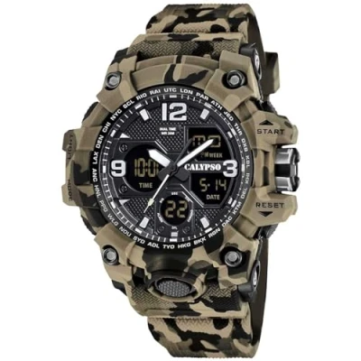Imagen de Calypso K5855/1 Reloj Hombre Analógico Digital, Camuflaje Marrón Negro