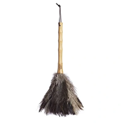 Imagen de KitchenCraft Living Nostalgia Plumero de Auténtica Pluma Avestruz con Mango Bambú, 40cm