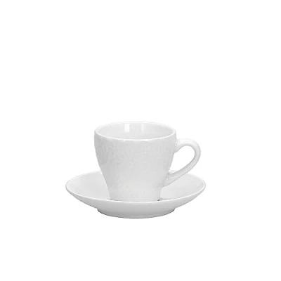 Imagen de Tognana Margaret Juego de 6 tazas café espresso con plato, porcelana, blanco