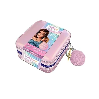 Imagen de WOW GENERATION Joyero de Viaje para niñas, Diseño Metalizado con Compartimentos Joyas, Ideal Regalar