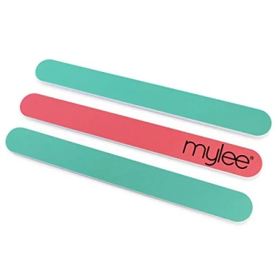 Imagen de Limas de Uñas Doble Cara Mylee (Pack 3) Herramienta Profesional Preparación Para Manicura, Grano 180/240 Limar y Contornear, Acrílicas, Naturales Esmalte Gel