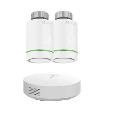 Imagen de EZVIZ Válvulas Termostaticas WiFi Inteligente, Kit de 2 Termostatos Radiador con A3 Puerta Casa, Control Calefacción Energética Eficiente, DIY Instalación, Automatización del hogar, T55