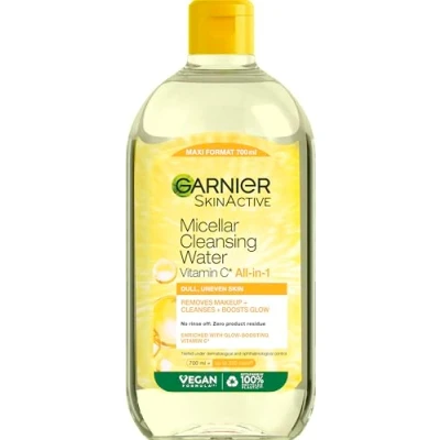 Imagen de Garnier Agua Micelar con Vitamina C, Limpia, Desmaquilla e Ilumina la Piel Apagada, Fórmula Hipoalergénica, 700 ml
