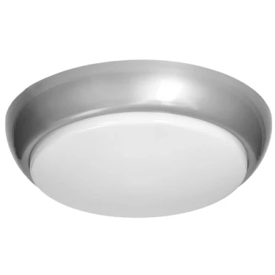 Imagen de Miratic Lámpara de Techo con IP44 y IK10 Plafon Luminaria Polipropileno 2xE27 Lampara Difusor Mate Policarbonato Cocina (Plateado)
