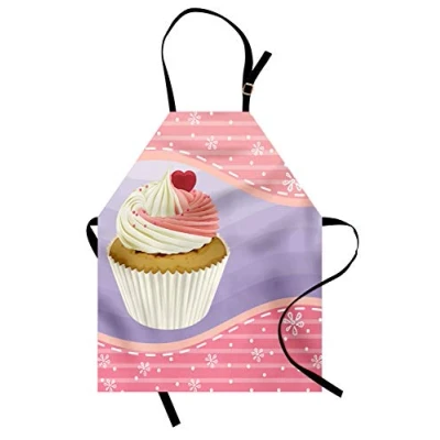 Imagen de ABAKUHAUS Magdalena Delantal de Cocina, Deliciosa Pastelería Floral, Lavable Resiste Grasa Suciedad Polvo Colores Duraderos, Multicolor