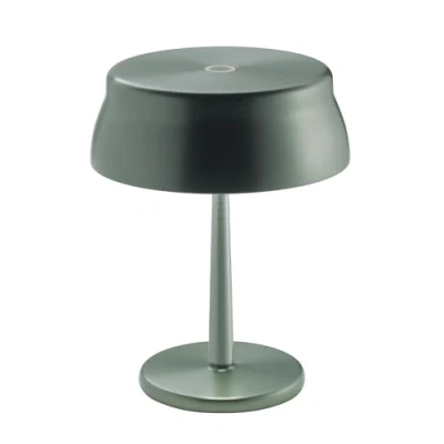 Imagen de Zafferano, Lámpara Sister Light Wi Fi Mini, de Mesa Recargable e Inalámbrica con Control Remoto, para Salón y Exterior, Atenuador Gradual, 2200 4000 K, Altura 17 cm, Color Verde