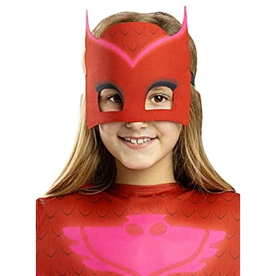 Imagen de Funidelia Antifaz Buhita PJ Mask para niña Dibujos Animados, Gatuno, Buhita, Gekko Accesorios niños, accesorio disfraz Rojo