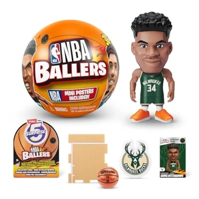 Imagen de 5 Surprise NBA Ballers by ZURU Unboxing Basketball Collectible Sports Toy For Boys (Single Capsule)