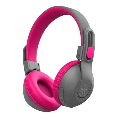 Imagen de JLab JBuddies Studio 2 Cuffie Wireless per Bambini, Bluetooth, Volume limitato, microfono, autonomia 65+ Ore, isolamento acustico, modalità condivisione e cablata, Rosa
