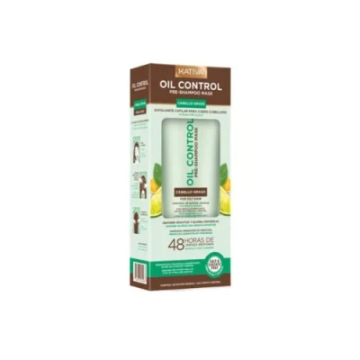 Imagen de Kativa Oil Control Pre Champú Cabello Graso 200 ml de Raíces Grasas 48 horas Limpieza Profunda Sin Sulfatos Arcilla Purificante y un Mix Cítricos