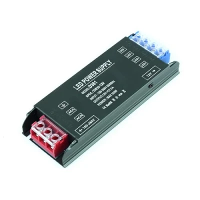 Imagen de KSIBNW LED Transformador 220V a 12V 12.5A,Fuente Alimentacion 150W,Extrafino Fuente de Alimentación Conmutada para Tiras LED, AC DC 12.5A 150W