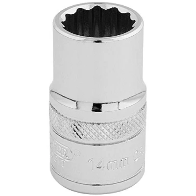Imagen de Draper H MM/B Hi Torq 12 Punto Socket, azul, para muesca cuadrada de 1/2, 14 mm