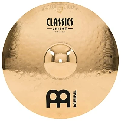 Imagen de Meinl Cymbals Classics Custom Brilliant Plato Crash Medium de 18 pulgadas (45,72cm) Platillos Batería Pareja Bronce B12, Acabado Brillante (CC18MC B)