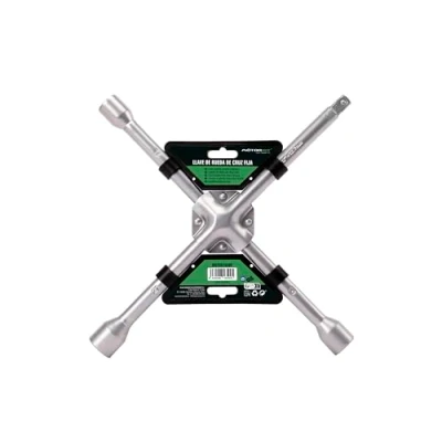 Imagen de Motorkit Llave de Cruz Fija para Cambio Ruedas Fabricada en Acero al Carbono Alta Resistencia Tuercas 17, 19 y 21 mm. con Slot Adaptador Tuercas.