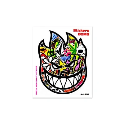 Imagen de 4R Quattroerre.it 6136 Adhesivos Stickers Bomb Cara Fire 10 x 12 cm