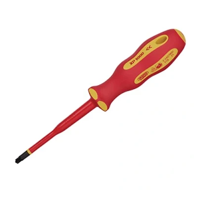 Imagen de Draper 02256 XP1000 VDE Destornillador tipo Slimline PZ/SL, n.º 2 x 100 mm, rojo y amarillo
