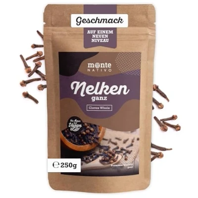 Imagen de Clavos de Olor Monte Nativo (250g) clavo 100 % natural, aromático y delicioso como especia vino caliente perfecto para cocinar el chai (té) especias secas