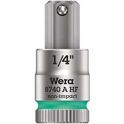 Imagen de WERA 05003388001 8740 A HF Hex Plus 1/4&quot; x 28 mm Vaso de punta Zyklop con función retención