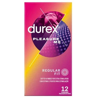 Imagen de Durex Pleasure Me Caja de Preservativos, 12 Unidades ( Paquete 1)