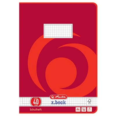 Imagen de Herlitz 11338316 Cuaderno escolar, 10 unidades, A4, diseño 16 (cuadrícula), certificado FSC Mixed, diseños variados