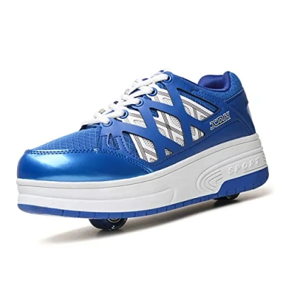 Imagen de Zapatillas con Ruedas para Niña y Niños Patines en Linea Bambas Deportivas al Aire Libre Gimnasia Running Multiusos Automática Zapatos de Skateboard