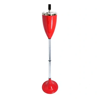 Imagen de Cenicero de pie 70 cm, altura regulable, con soporte, para interior y exterior, color rojo