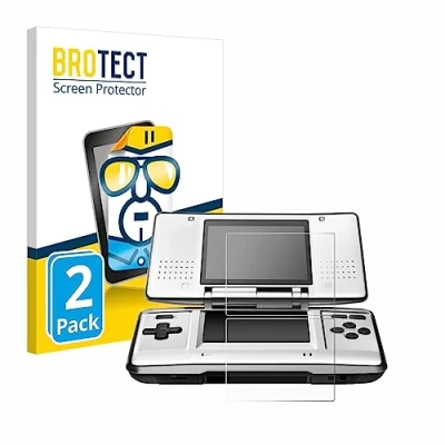 Imagen de BROTECT Protector Pantalla para Nintendo DS Transparente (2 Unidades) Anti Huellas