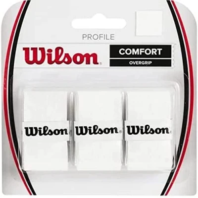 Imagen de Wilson Profile Overgrip 3 Pack, Sobreempuñaduras Unisex Adulto, Bianco (White), Pack