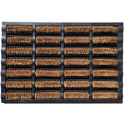 Imagen de oKu Tex Felpudo, Caucho Goma Fibra de Coco, Natural, 45 x 75 1,8 cm