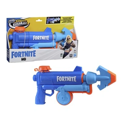 Imagen de Nerf Super Soaker Fortnite HG Lanzador de Agua Juguete Llenado Rápido, Juegos Batalla y Actividad al Aire Libre, Regalo Cumpleaños para Niños Niñas 8 Años o Más, Color Azul Naranja