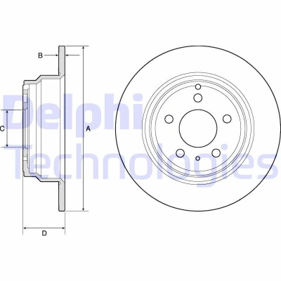 Imagen de DELPHI BG2842 Disco de freno 295 10 5 macizo aceitado sin procesar cojinete rueda, anillo sensor ABS VOLVO: XC70 I Cross Country, 850 Berlina