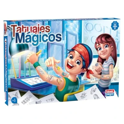 Imagen de Falomir Tatuajes Mágicos Azul. Juego de Mesa. Manualidades, Color, 39 x 26 5 cm (646454)