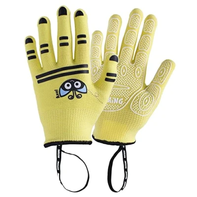 Imagen de Rostaing Axel it5 6 Guante niños Abeja.Leash muñecas Palma Antideslizante, Amarillo, 21 x 10.5 2 cm