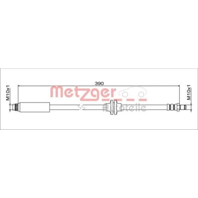 Imagen de METZGER 4111627 Latiguillos de Freno Eje delantero, izquierda, derecha 390