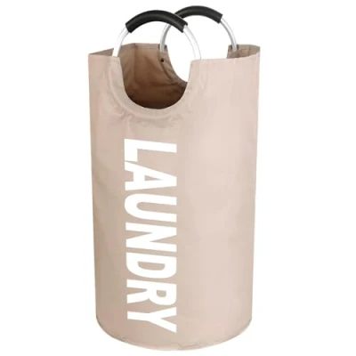 Imagen de Cesto de la Ropa Sucia, 90L bolsas Cestos para Colada, Plegable Bolsa Lavado Bin, Cesta Cubo Sucia Tela Oxford, lavandería ropa, mantas, almohadas Caqui