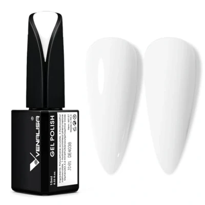 Imagen de VENALISA Esmalte Semipermanente de Pintauñas blanco 15ml Esmaltes Uñas Soak off Gel UV LED Kit en Semipermanentes Perfecto para Principiantes