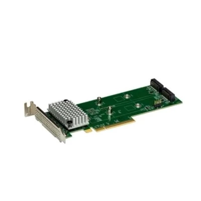 Imagen de LP PCIe 4.0 x8 Hybrid NVMe/SATA M.2 RAID 0/1 Carrier, controlador SAS3808 [AOC SLG4 2H8M2 O]