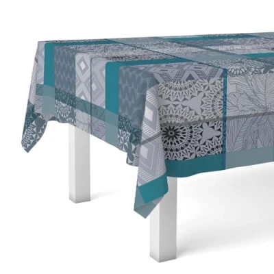 Imagen de Martina Home Mantel Hule Pompe Azul 140 Redondo